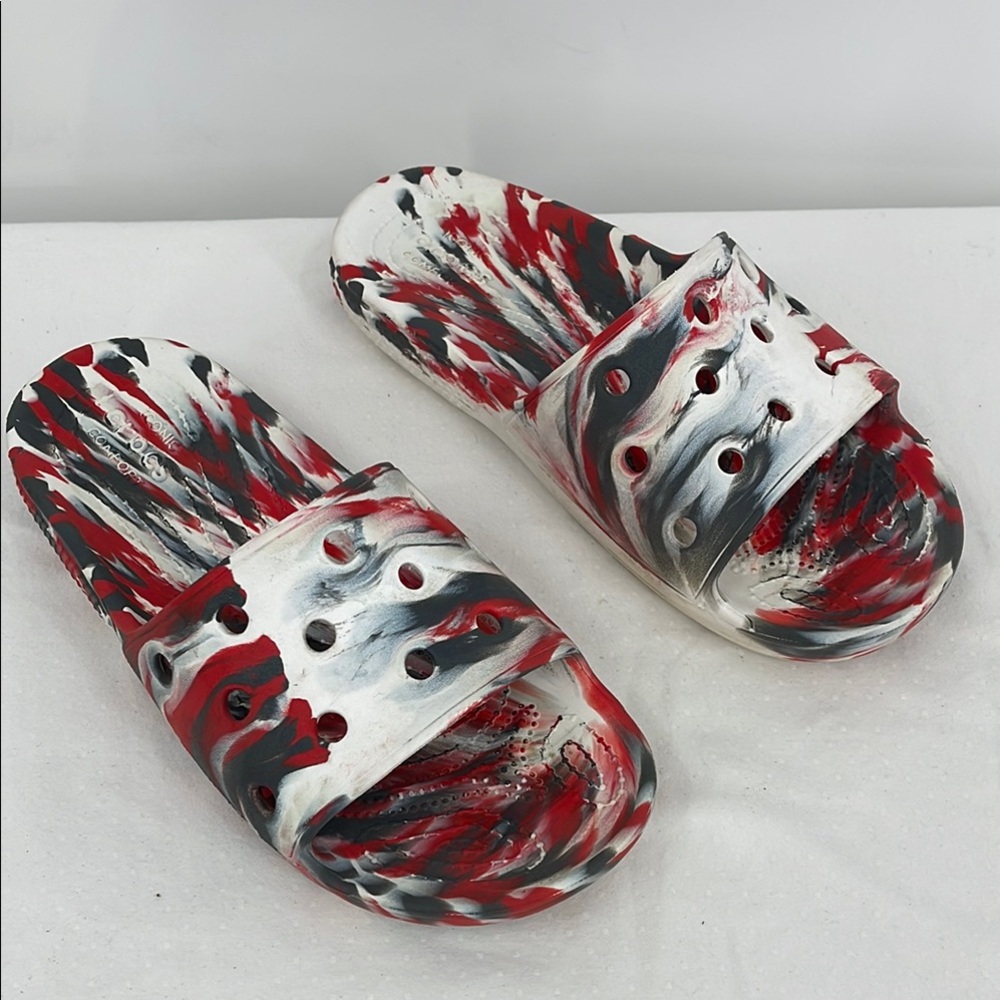 CROCS W-10, M-8 UNISEX Colorful Slide Sandals